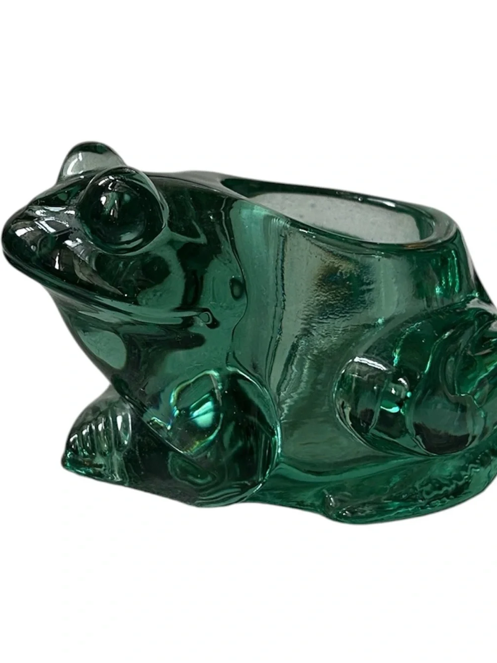 Vintage Indiana Glass Frog Votive Candle Holder